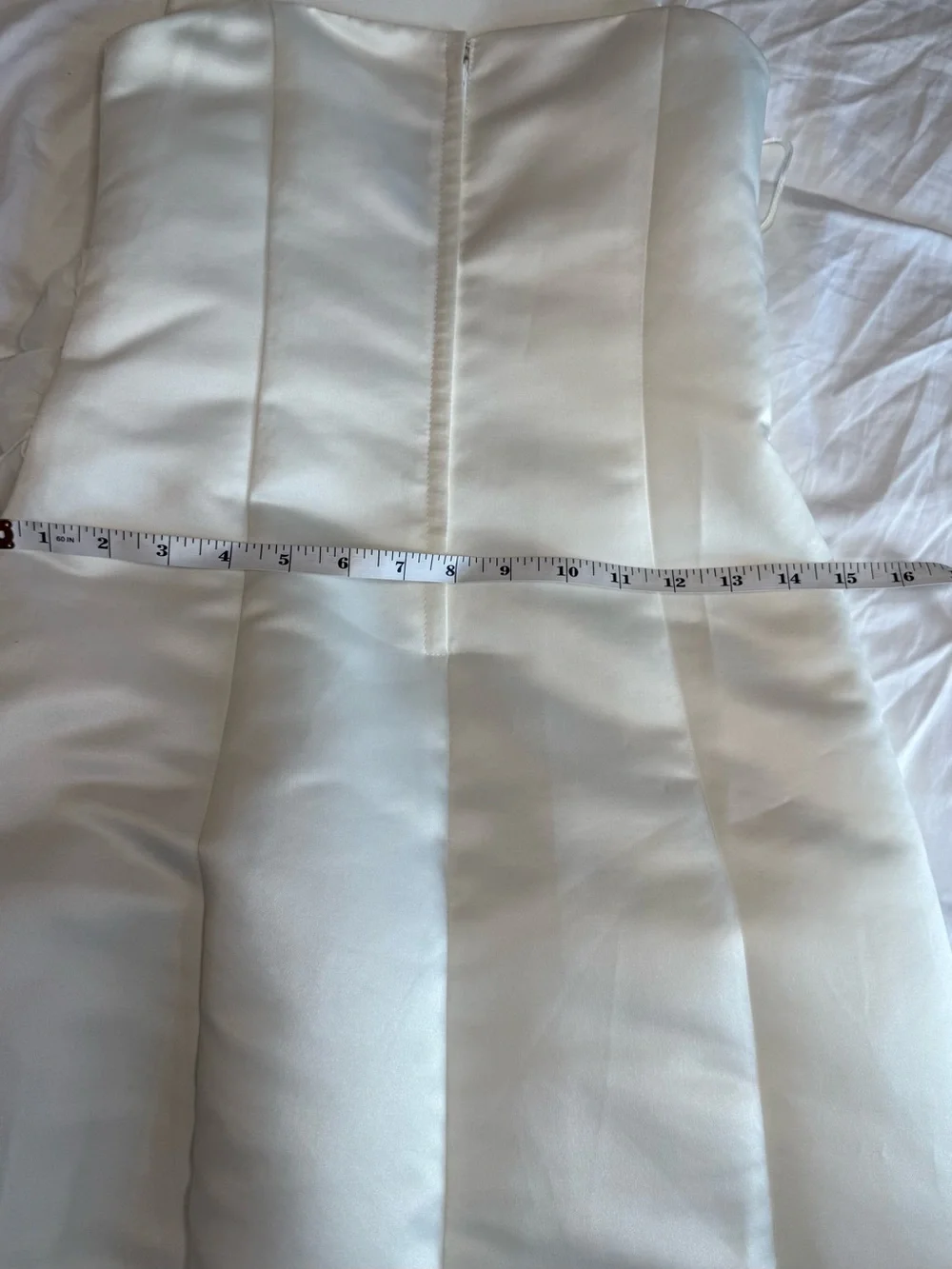 David's Bridal Ivory Flower/Communion Dress size 8 - Picture 6 of 11